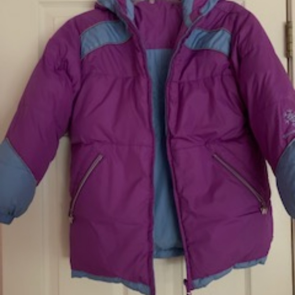 Girl's down reversible jacket
